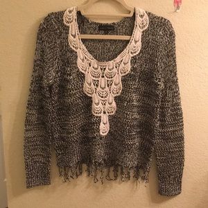 Black and white sweater